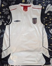 Umbro England Football Shirt Training Vest Medium Top Genuine Authentic 2006 07