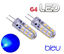 2 ampoules G4 360° 24 LED Bleu Intérieur éclairage Camping Car Bateau Caravane
