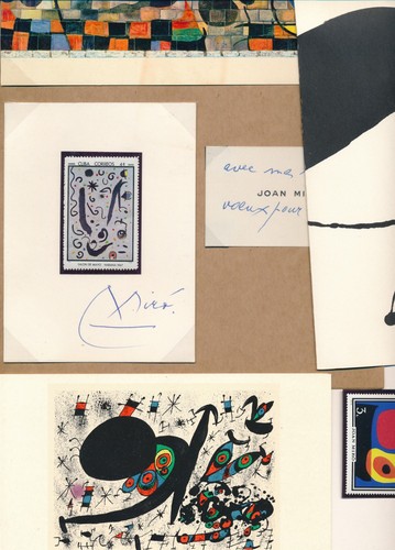 Peintre joan miro carte - carte, de