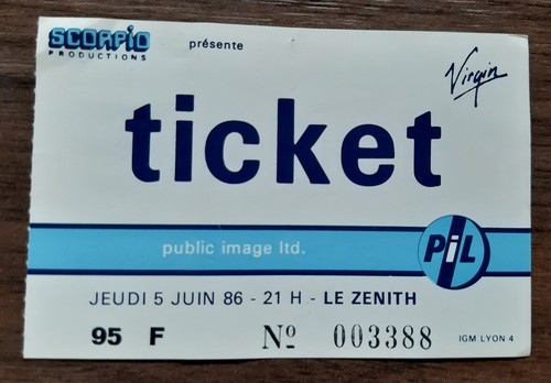 Ticket billet place concert - billet,