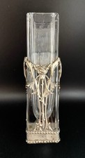 Ancien vase en cristal baccarat monture en bronze doré - Art Nouveau