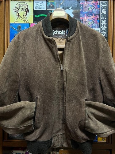 Blouson bomber daim - en, schott