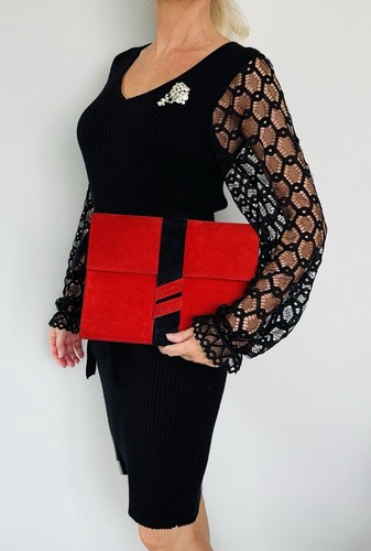 Sac main pochette daim - à,