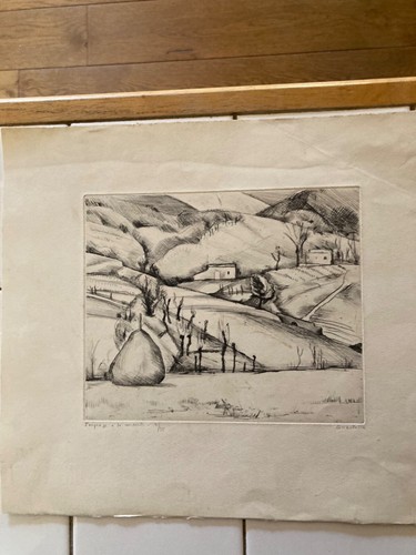 Gravure originale signée-