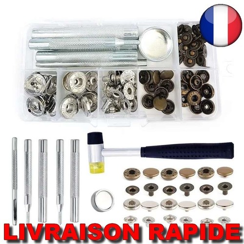 Kit fermeture pression cuir - a,