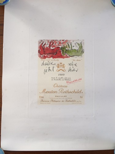 Lithographie mouton rothschild - lithographie,