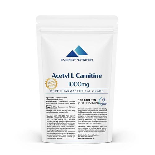 Acétyl carnitine 1000mg - l-carnitine,