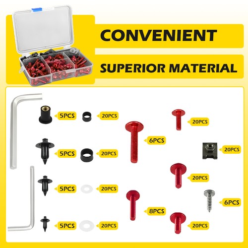 195pcs black red - 195pcs,