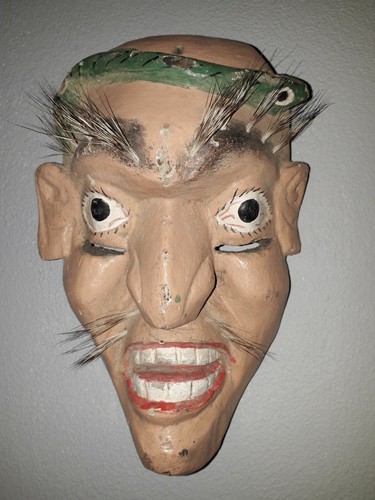 Masque ancien bois de - bois,