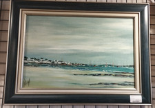 TABLEAU HUILE sur TOILE Port