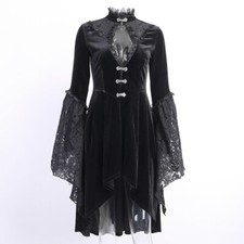 Femme Velours Dentelle Robe
