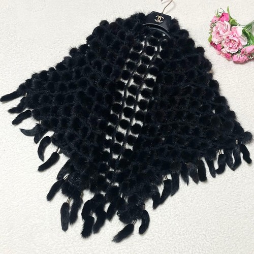 Manteau poncho fourrure - manteau, en