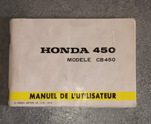Moto honda 450 manuel - cb,