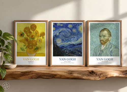 Van gogh minimalist affiche - van,