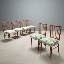 Chaises Vintage Hêtre Tissu