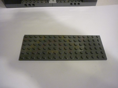 Lego plaque dark grey - , 6x16
