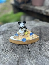 Vintage Disney Mickey Mouse Plays the Drum Lustre Ashtray Japan 1930s Antique