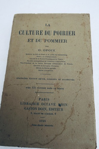 Culture poirier du - culture, et