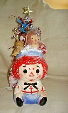 OOAK Handmade Christmas Arrangement RAGGEDY ANDY HEADVASE Raggedy Ann Doll TOYS