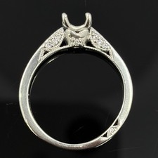 Tacori Platinum Solitaire Engagement Ring Mounting for 5mm Square