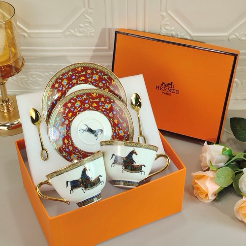 Hermes horse motif porcelain - hermes,