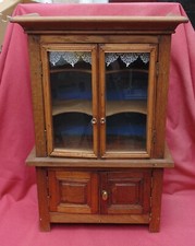 rare MAGNIFICENT ANTIQUE 19th century master cabinet for doll buffet 2 bodies