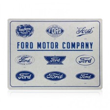 Ford Plaque Émaillée Logo Évolution Emblème Ford