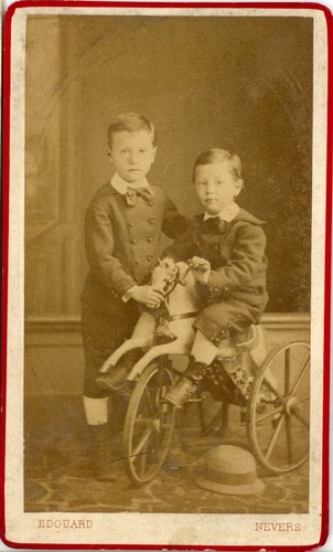 Cdv deux petits frères - deux, avec