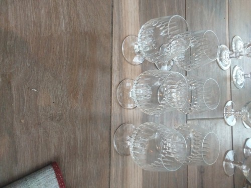 Lot anciens verres cristal - ,