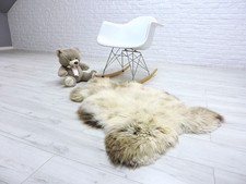 Beige Crème Grand Tapis Peau