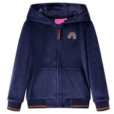 Veste à Capuche pour Enfants Vêtement Imprimé Arc-en-ciel Bleu Marine 128 vidaXL
