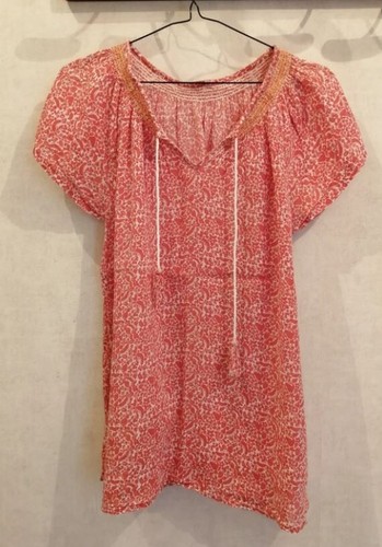 Blouse orange sans repassage