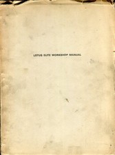 Lotus Elite Series II official workshop manual c.1959/1960 - COPY