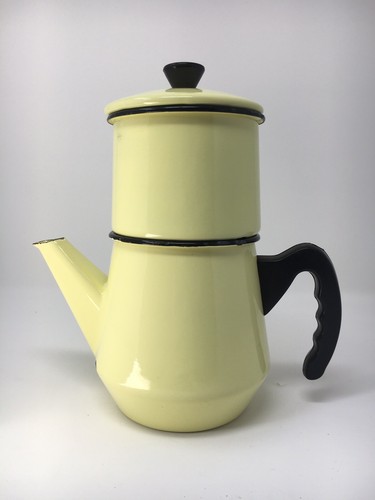 Cafetière emaillée ancienne - cafetière,