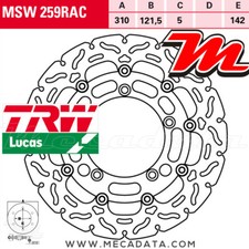 Disque de frein Avant TRW