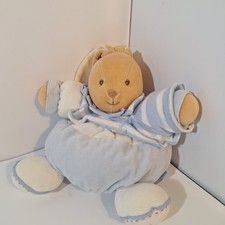 Kaloo Blue Medium Chubby Sailor Bunny Rabbit Soft Stuffed Animal Plush Comforter