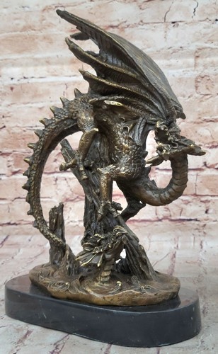 Bronze dragon statue chinois - statue,