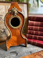 Large Poster Shaped Watch Holder 19th Century Wood Inlaid Bronze Clock Holder
