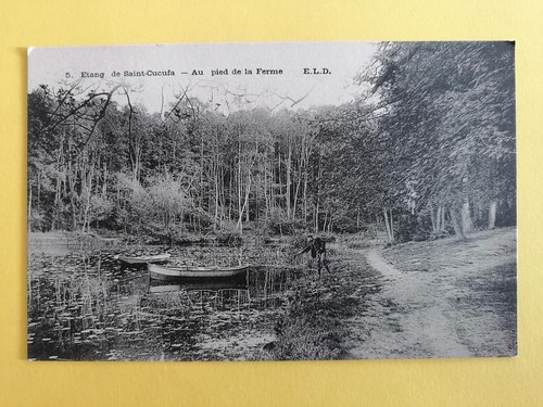 Cpa étang et bois - 92,