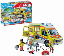 Playmobil 71202 City Life Ambulance with Lights and Sound, toy playset suitable 