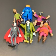 6pcs Scooby-Doo Wolfman Dracula Vampire Skeleton Man Creeper 5'' Figures Toys