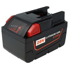 Batterie pour Milwaukee V28 CS V28 H V28 HX HD28 VC/0 M28 WL LED V28 BS 6Ah 28V