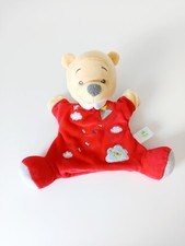 Doudou Plat/Marionnette Winnie L'ourson Ours Rouge Cerf Volant Nuages  -  Disney
