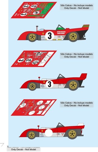 Décal ferrari 312 - ferrari,