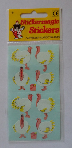 Planche stickers dindons - planche,