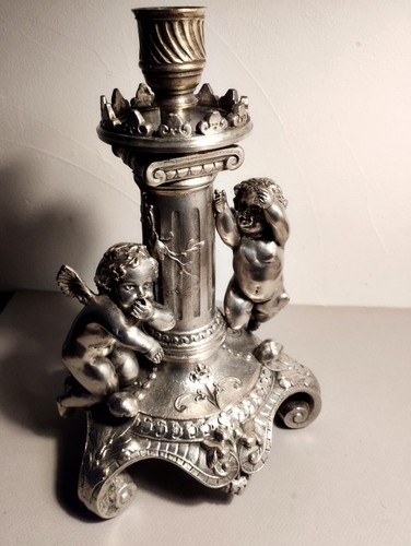 Bougeoir cuivre argenté