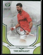 2025 Topps Triumphant Novak Djokovic #1 Yellow Foil 05/15