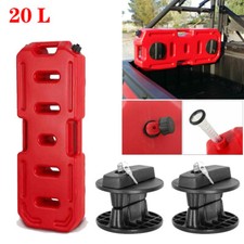 20L Gallon Fuel Pack Gas Container Fuel Can w/ Lock for Jeep ATV UTV Polaris RZR