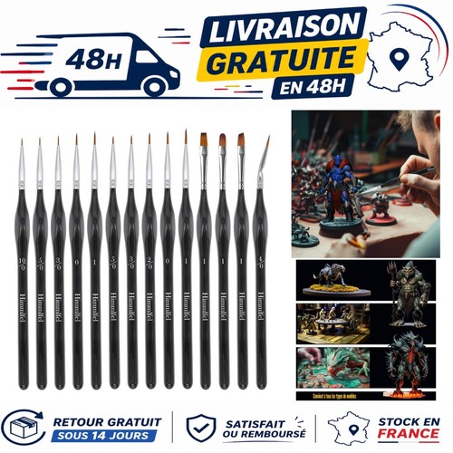 Lot pinceaux fins pour - de,