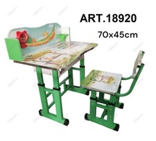 X Ensemble Bureau Table Avec Chaise Petite Chaise Enfant Verte Studio École BAL